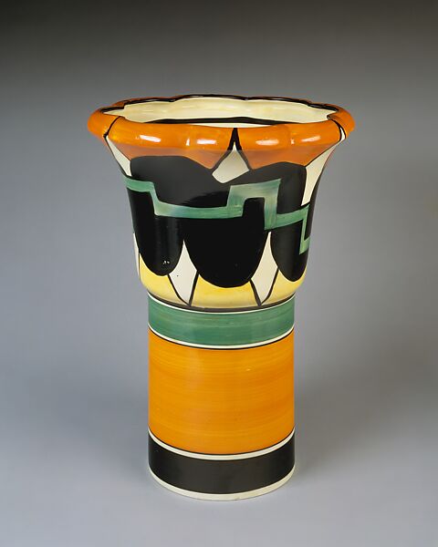 Vase, Clarice Cliff (British, 1899–1972), Earthenware 