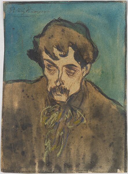 Juli Vallmitjana, Pablo Picasso (Spanish, Malaga 1881–1973 Mougins, France), Ink, essence, mixed-media paint, and pastel on paper 
