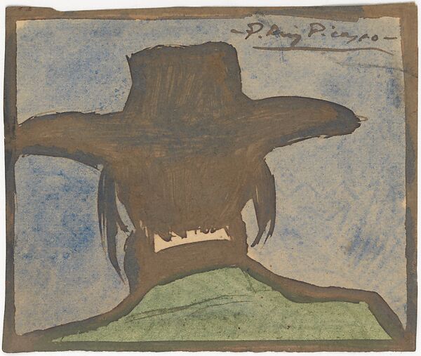 Père Romeu, Pablo Picasso  Spanish, Pen and brown ink and blue and green wash on paper