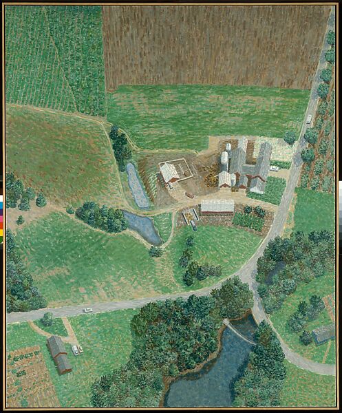 Little River Farm, Yvonne Jacquette (American, Pittsburgh, Pennsylvania 1934–2023 New York), Oil on canvas 