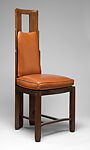 Chair, Eliel Saarinen (American (born Finland), Rantasalmi 1873–1950 Bloomfield Hills, Michigan), Black walnut with new leather upholstery 