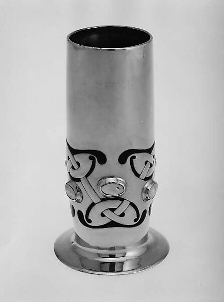 Vase, Liberty &amp; Co. (British, founded London, 1875), Silver, enamel, and mother-of-pearl 