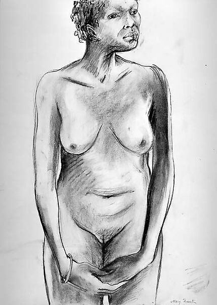 Conceiçâo Aparecido, Mary Frank (American (born England), London, 1933), Charcoal and gray chalk on paper 