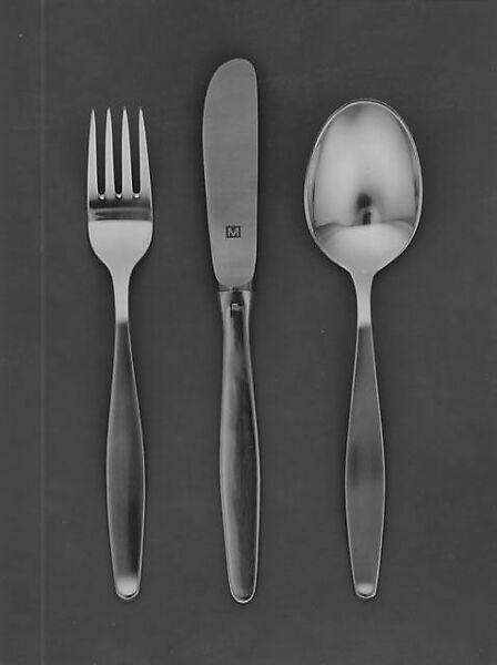 Spoon, Andreas Moritz (German, Halle 1901–1983 Würzburg), Silver and stainless steel 
