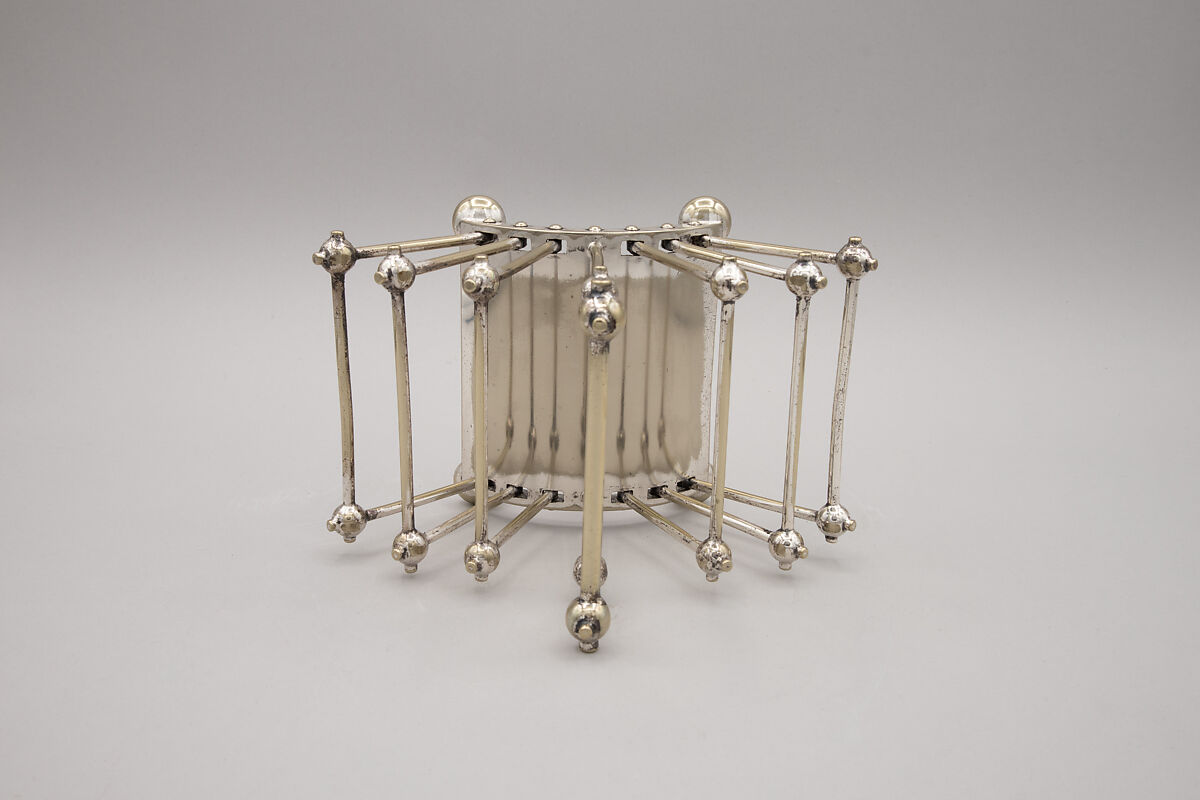 Toast or letter rack, Christopher Dresser (British, Glasgow, Scotland 1834–1904 Mulhouse), Electroplated silver
