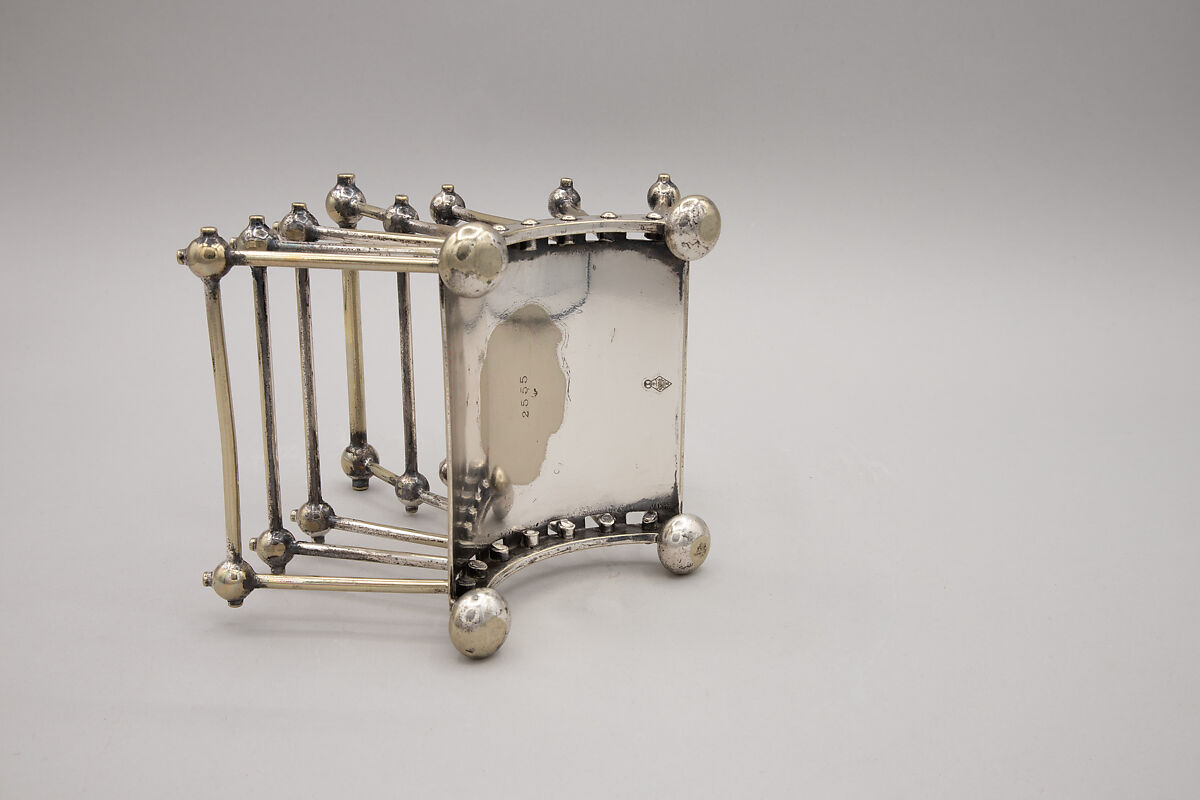 Toast or letter rack, Christopher Dresser (British, Glasgow, Scotland 1834–1904 Mulhouse), Electroplated silver
