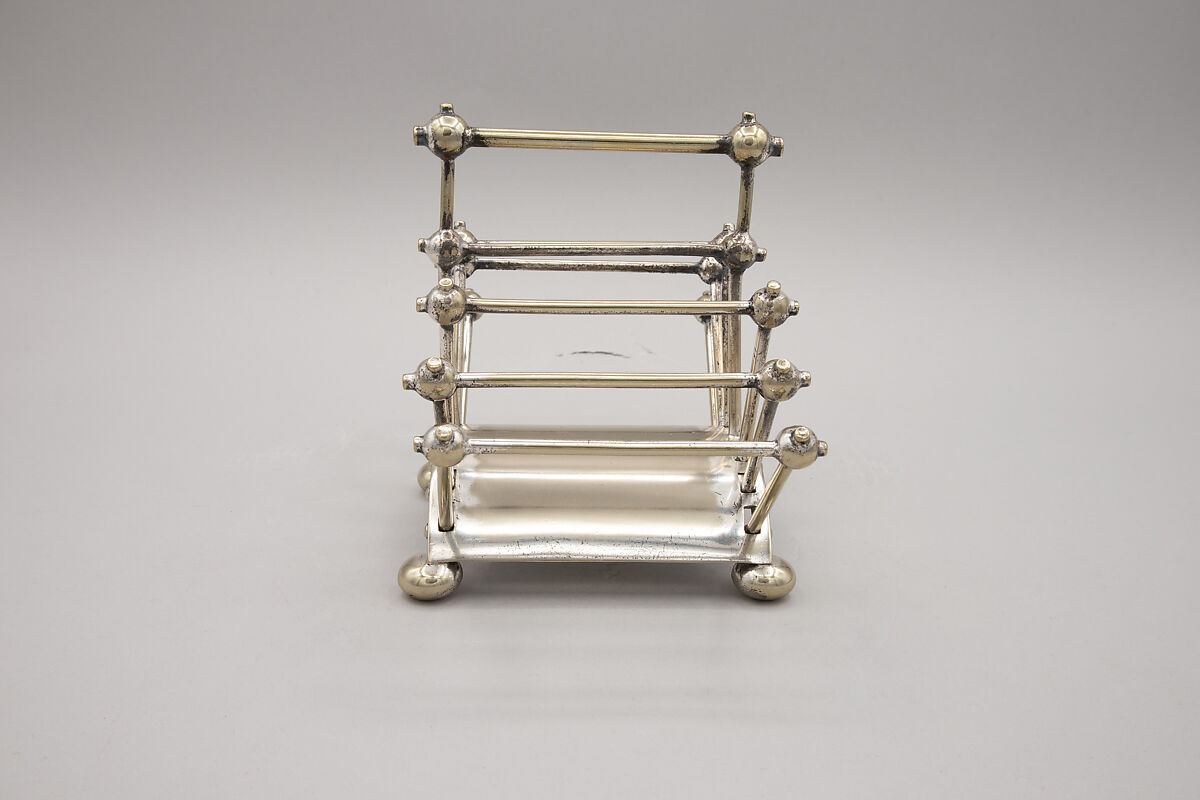 Toast or letter rack, Christopher Dresser (British, Glasgow, Scotland 1834–1904 Mulhouse), Electroplated silver