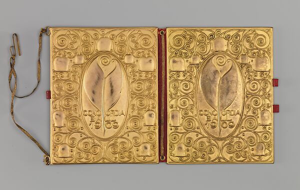 Dance book, Josef Hoffmann (Austrian, Pirnitz 1870–1956 Vienna), Gilded copper, leather, paper 