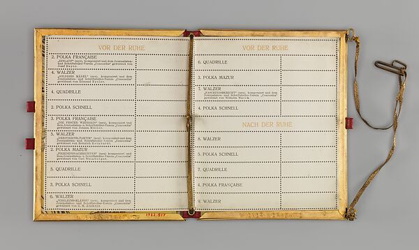 Dance book, Josef Hoffmann (Austrian, Pirnitz 1870–1956 Vienna), Gilded copper, leather, paper