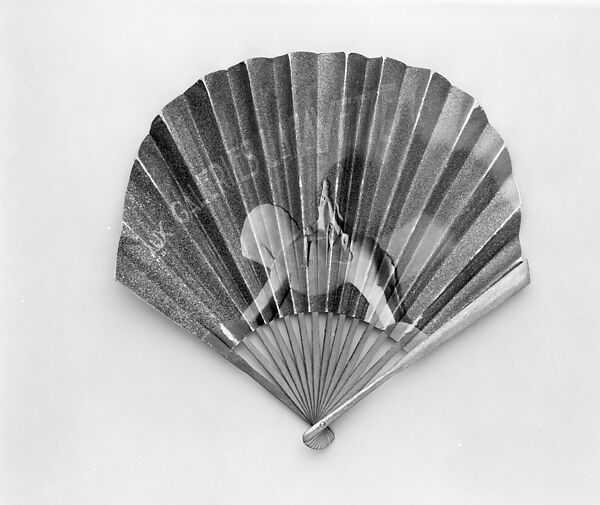 Advertising fan, M.D. (French) (probably Maurice Dufrêne, French, 1876-1955), Paper, wood, metal 
