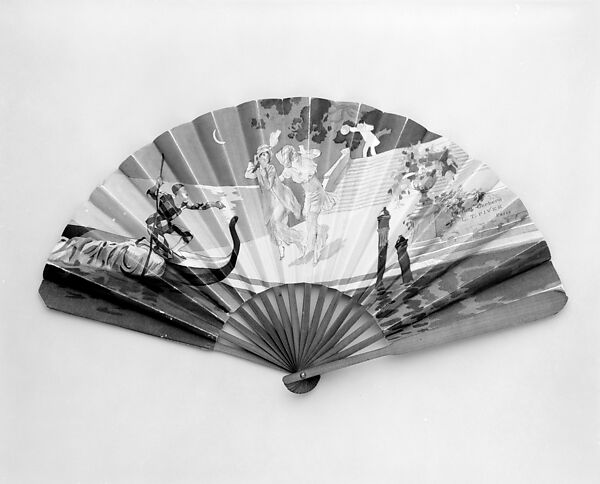 Advertising fan, Unknown Designer, Paper, wood, metal 