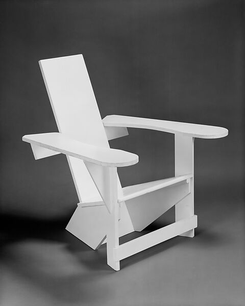 Armchair, Ettore Bugatti (Italian, 1881–1947), White painted wood 