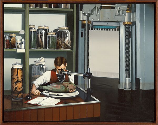 Verifying Dissonant Statistics, Randy Dudley (American, born 1950), Oil on canvas 