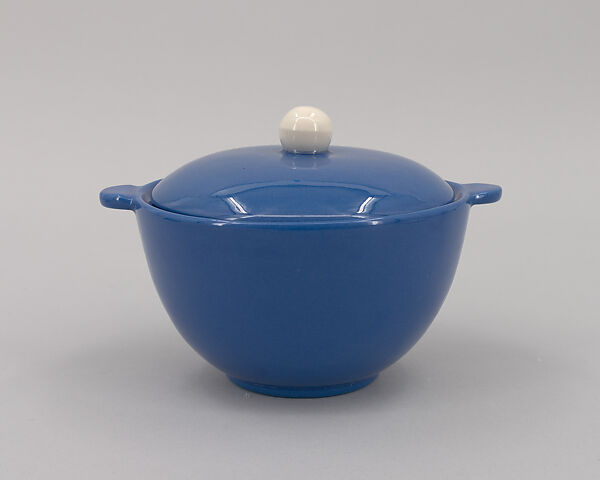 Lamelle Delphinium Blue Sugar Bowl with Lid