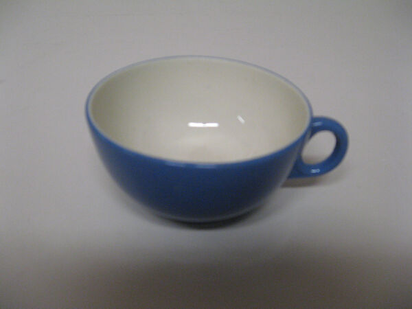 Lamelle Blue Delphinium Tea Cup, Ilonka Karasz (American (born Hungary) Budapest 1896–1981 New York, New York), ceramics 
