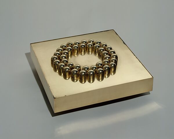 40 Rounded Cylinders on a Base, Pol Bury (Belgian, Haine-Saint-Pierre 1922–2005 Paris), Brass 