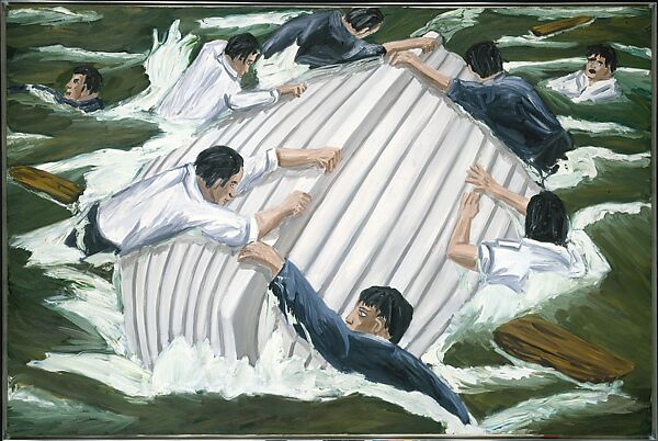 Capsized, Richard Bosman (Australian-American (born India), Madras (Chennai) 1944), Oil on canvas 