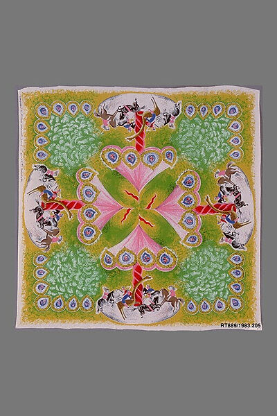 "Carousel" Scarf, Gladys Rockmore Davis (American, 1901–1967), Silk 