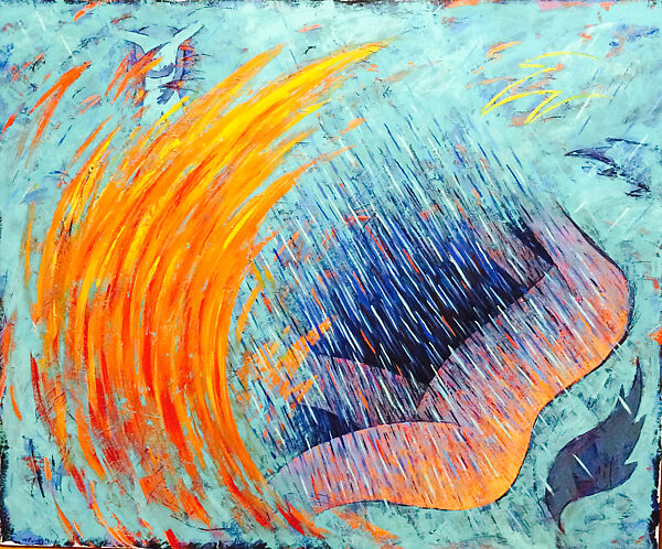 Fire and Rain, Louisa Chase (American (born Panama), Panama City 1951–2016 East Hampton, New York), Oil on canvas 
