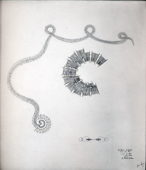 The Crown Monsters -  Through an Arc, Alice Aycock (American, born 1946), Ink on mylar 