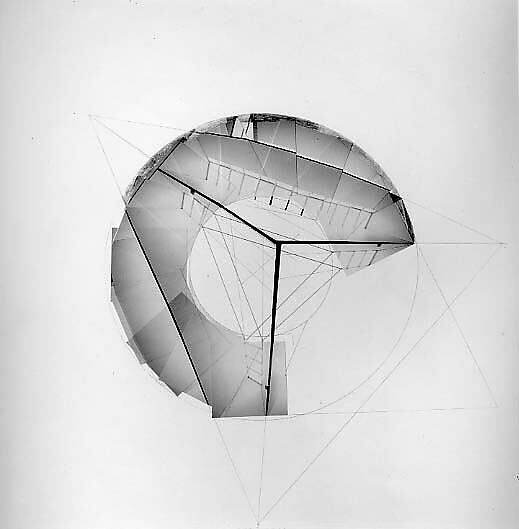 II, Jan Dibbets (Dutch, born Weert, 1941), Cut and pasted photographs, and graphite on cardboard 