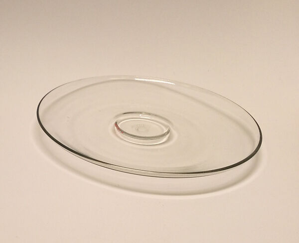 Saucer, Wilhelm Wagenfeld (German, Bremen 1900–1990 Stuttgart), Glass 