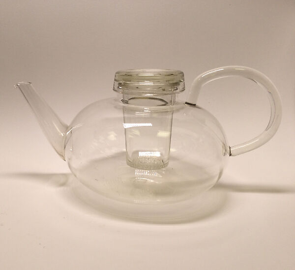 Teapot, Wilhelm Wagenfeld (German, Bremen 1900–1990 Stuttgart), Glass 