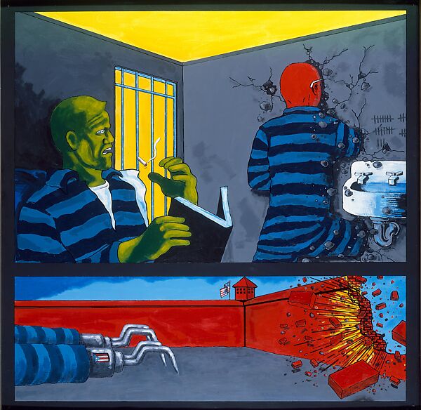 William Morales, Patron of Prison Breaks, David Wojnarowicz (American, Red Bank, New Jersey 1954–1992 New York), Acrylic on Masonite 