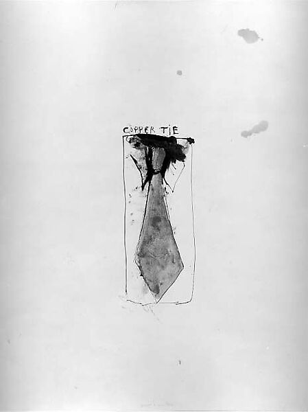 Copper Tie, Jim Dine (American, born Cincinnati, Ohio, 1935), Ink and metallic paint on paper