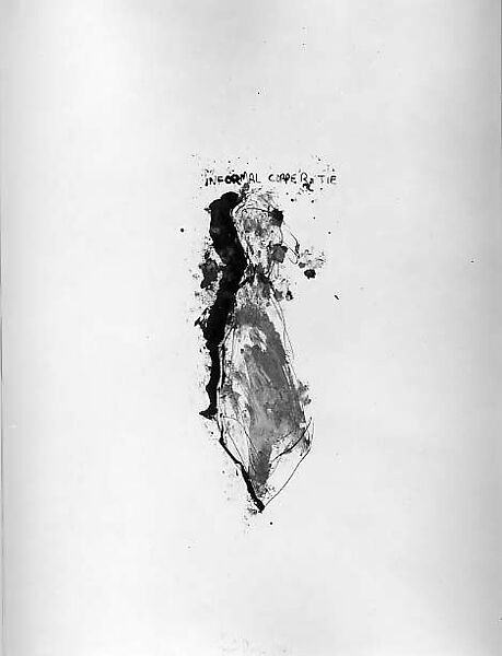 Informal Copper Tie, Jim Dine (American, born Cincinnati, Ohio, 1935), Ink and metallic paint on paper