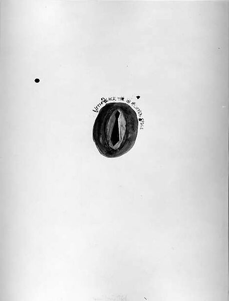 Little Black Tie in a Copper Space, Jim Dine (American, born Cincinnati, Ohio, 1935), Ink and metallic paint on paper