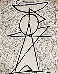 Untitled, Abraham Walkowitz  American, born Russia, Pen and black ink on paper