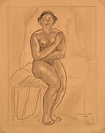Untitled (female nude), Abraham Walkowitz  American, born Russia, Graphite on paper