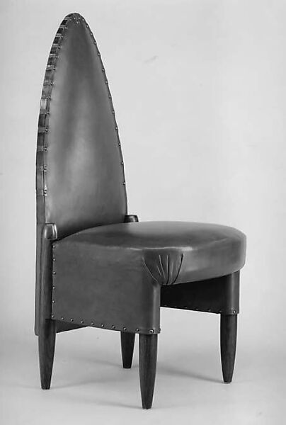 Chair, Michel de Klerk (Dutch, 1884–1923), Palissander wood and leather 