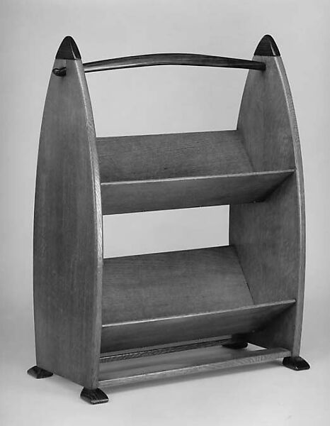 Magazine Rack, Amsterdam School, Oak and cormandel 