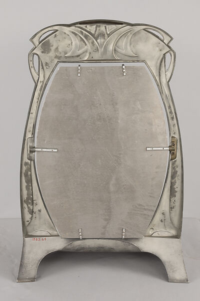 Dressing table mirror, Peter Behrens (German, Hamburg 1868–1940 Berlin), Pewter
