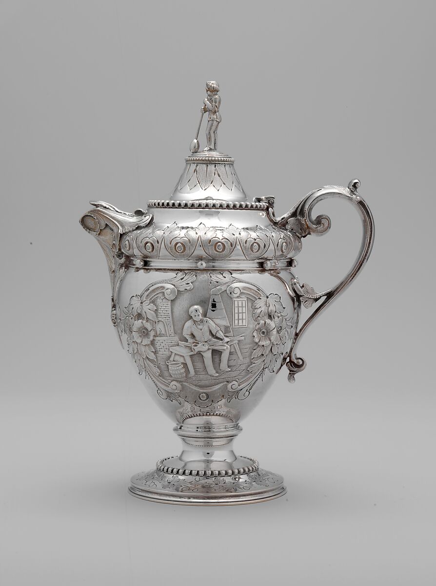 Creampot, Wood and Hughes (1845–99), Silver, American 