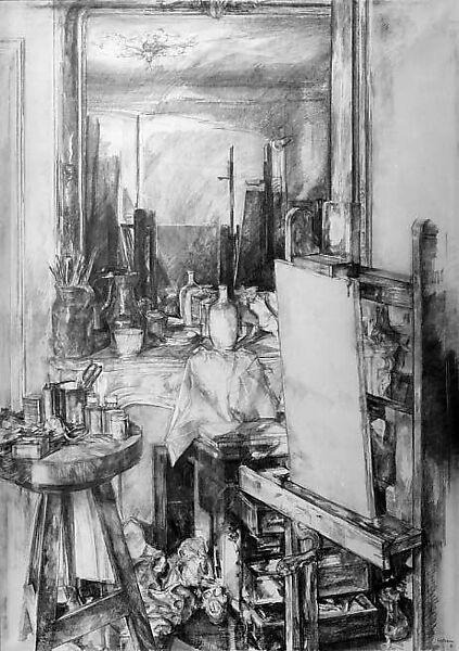 The Studio, Jacques Hartmann (French, born Paris, 1933), Graphite on paper 