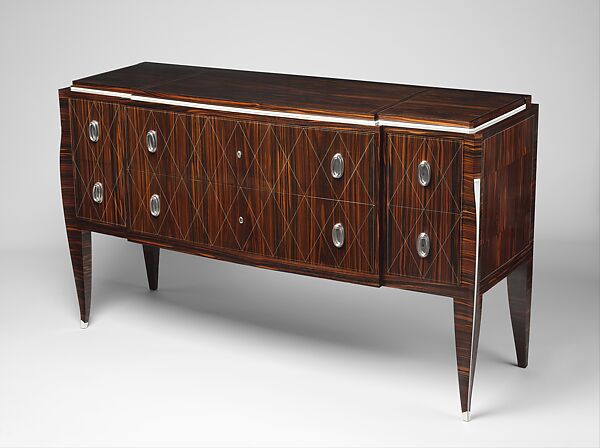 "Lasalle" Commode, Emile-Jacques Ruhlmann (French, Paris 1879–1933 Paris), Macassar ebony, ivory, silvered bronze