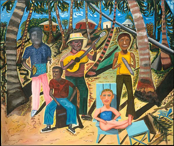 Merengue en Boca Chica, Rafael Ferrer (American (born San Juan, Puerto Rico), 1933), Oil on canvas 