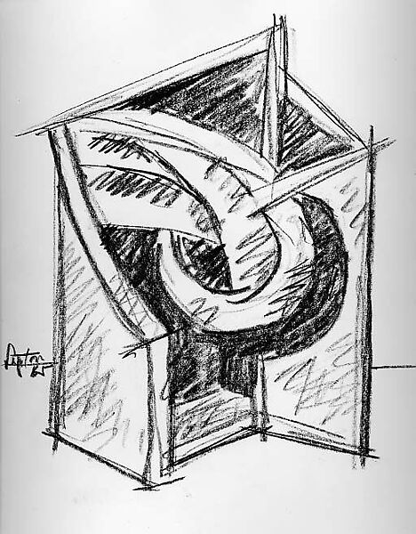 Loom, Seymour Lipton (American, New York 1903–1986 Locust Valley, New York), Crayon on paper 