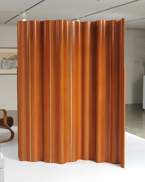 "FSW" Folding Screen, Charles Eames (American, St. Louis, Missouri 1907–1978 St. Louis, Missouri), Mahogany plywood and canvas 
