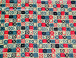 "Cross Patch" Textile, Ray Eames (American, Sacramento, California 1912–1988 Los Angeles, California), Cotton 