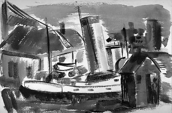 Untitled, John Opper (American, 1908–1994), Watercolor on paper