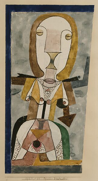 Popular Wall-Painting, Paul Klee (German (born Switzerland), Münchenbuchsee 1879–1940 Muralto-Locarno), Gouache and graphite on paper, bordered with gouache, mounted on cardboard 