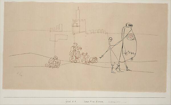 Episode B at Kairouan, Paul Klee (German (born Switzerland), Münchenbuchsee 1879–1940 Muralto-Locarno), Ink on paper mounted on cardboard 
