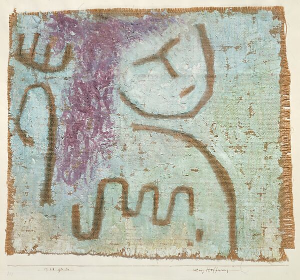 Little Hope, Paul Klee (German (born Switzerland), Münchenbuchsee 1879–1940 Muralto-Locarno), Plaster and watercolor on burlap mounted on cardboard 