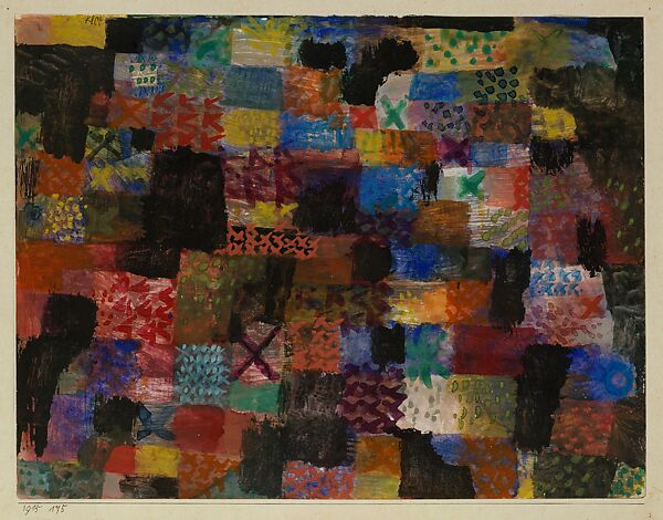 Deep Pathos, Paul Klee  German, born Switzerland, Gouache and watercolor on paper mounted on cardboard