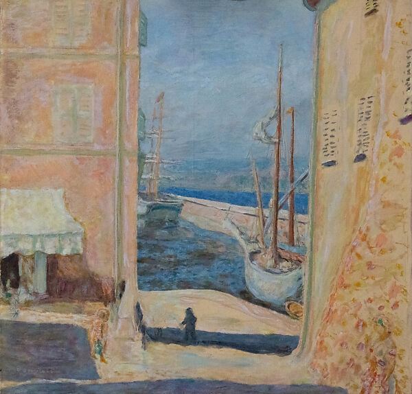 View of The Old Port, Saint-Tropez, Pierre Bonnard (French, Fontenay-aux-Roses 1867–1947 Le Cannet), Oil on canvas 