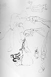 Doctor Watson and a Patient, e. e. cummings (American, Cambridge, Massachusetts 1894–1962 North Conway, New Hampshire), Pen and ink with graphite on paper (recto); pen and ink on paper (verso)